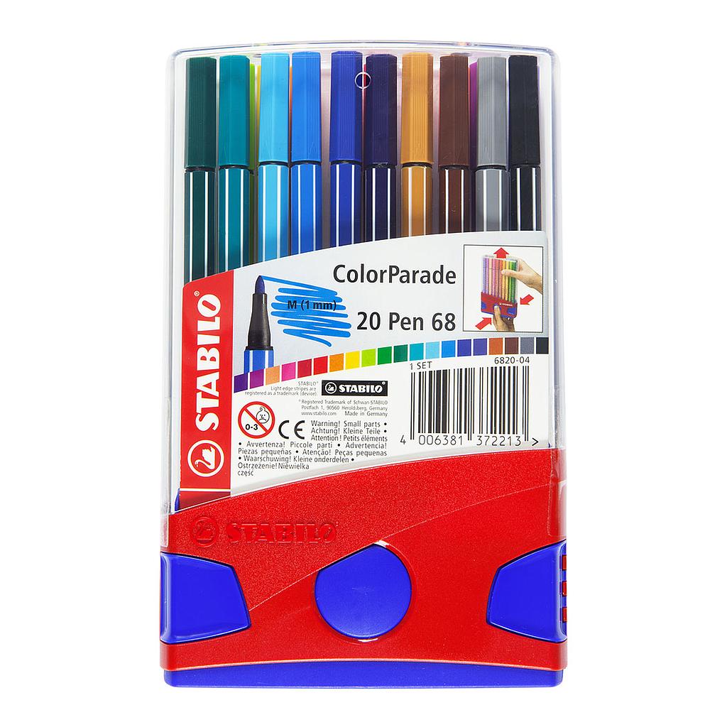 toeter seinpaal Ben depressief Stabilo Pen 68 Fiber-tip Pen Colorparade 20 set - UNFADE.COM